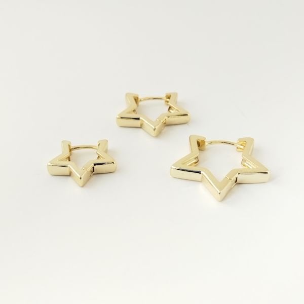 YILDIZ GOLD HALKA KÜPE SETİ