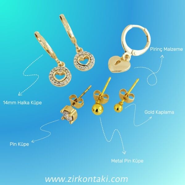 6 LI KOMBİN KÜPE SETİ  V9